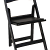 Black resin folding chair