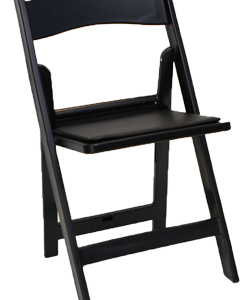 Black Resin Folding Chair