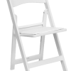 White Resin Folding Chair
